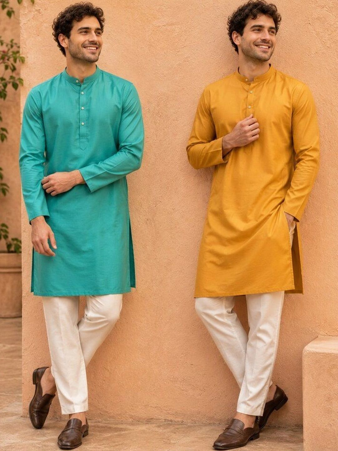 VS MALL Men Pack Of 2 Solid Kurtas-picture-45