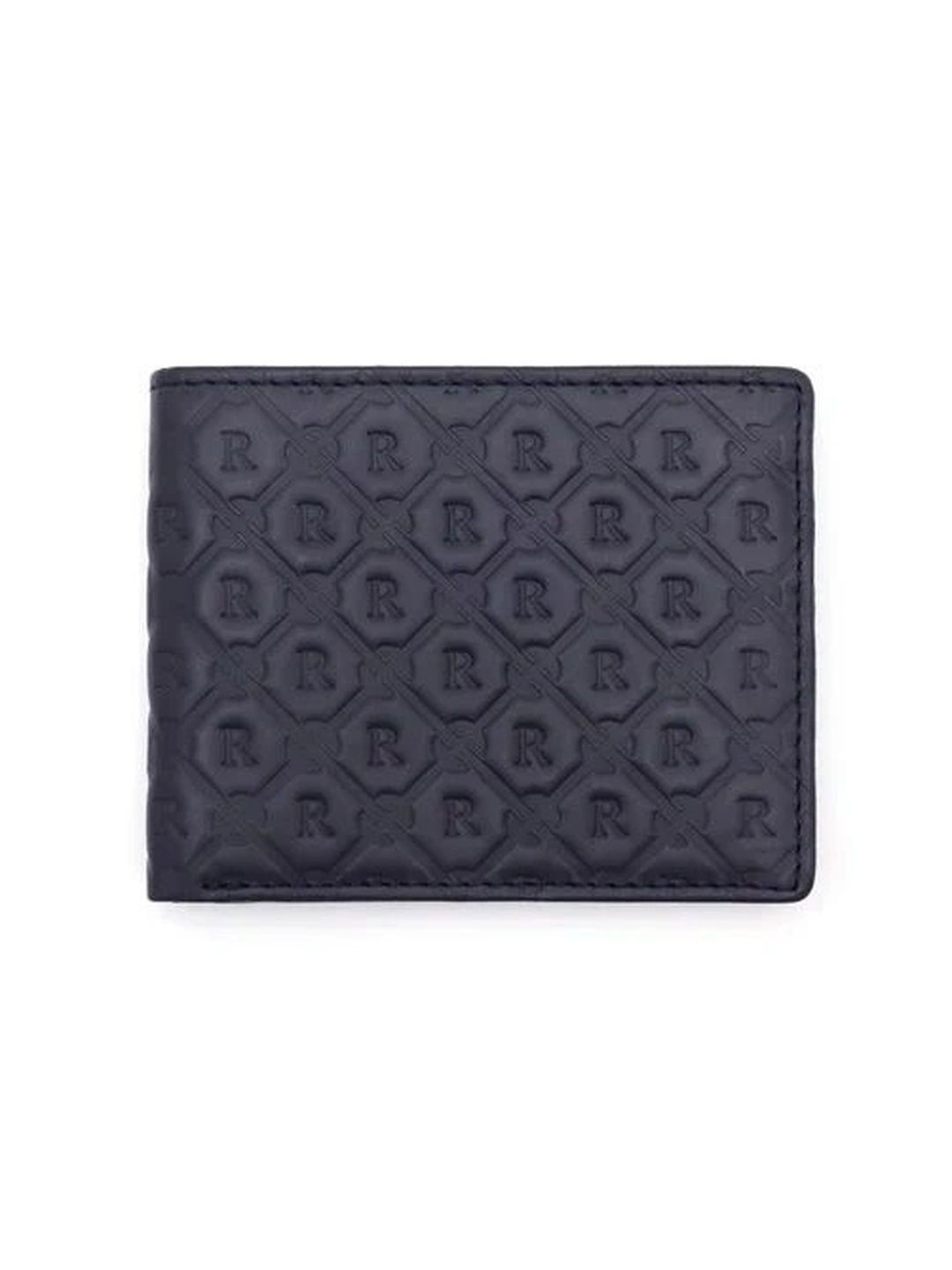 RARE RABBIT Men Brand Logo Textured Leather Two Fold Wallet-picture-16