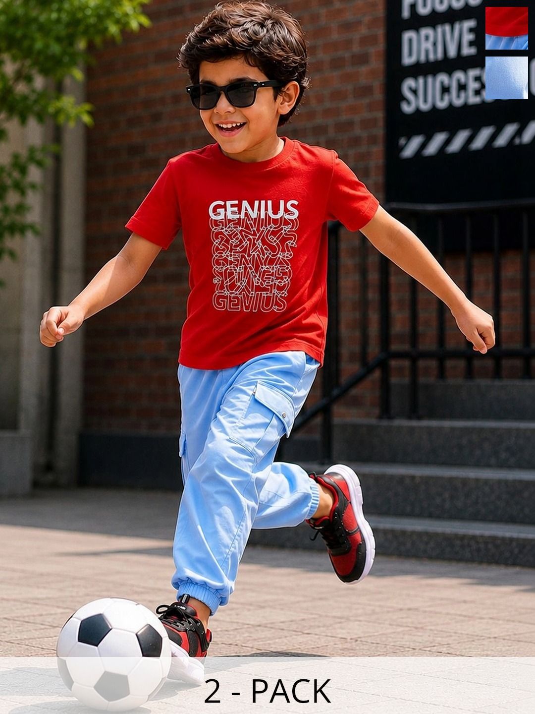Purple United Kids Boys Printed T-shirt with Trousers-picture-47