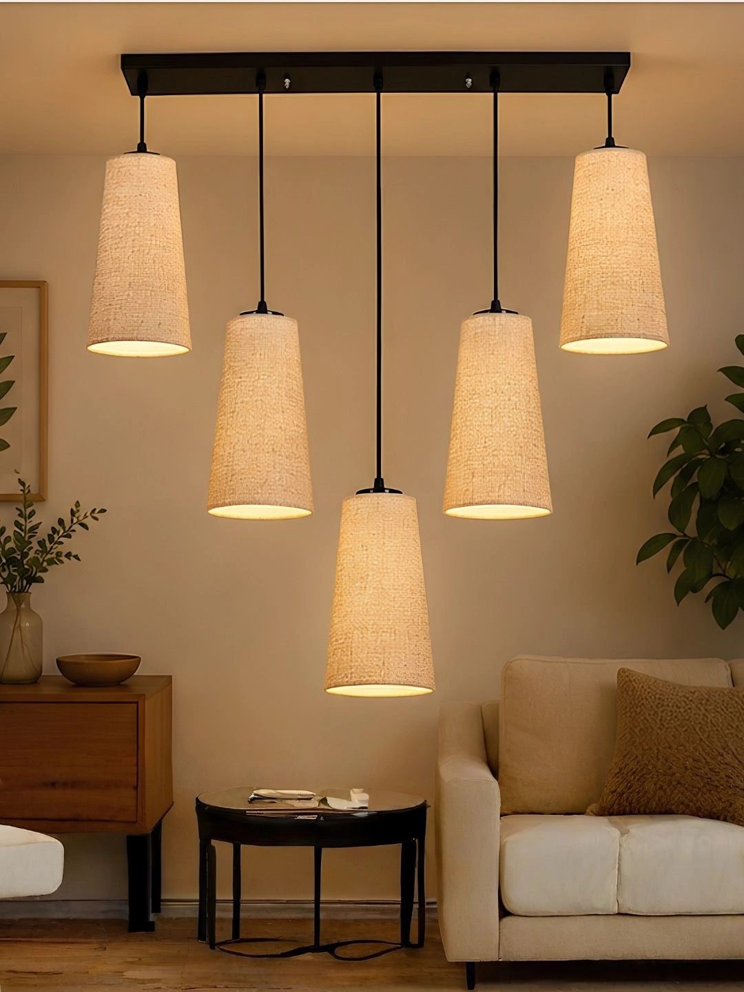 Myntra Elegant Homes Beige Textured Ceiling Lamp-picture-27