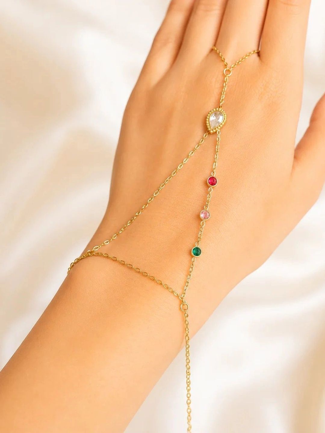ASTRIA JEWELLERY Women Gold-Plated Charm Bracelet-picture-38