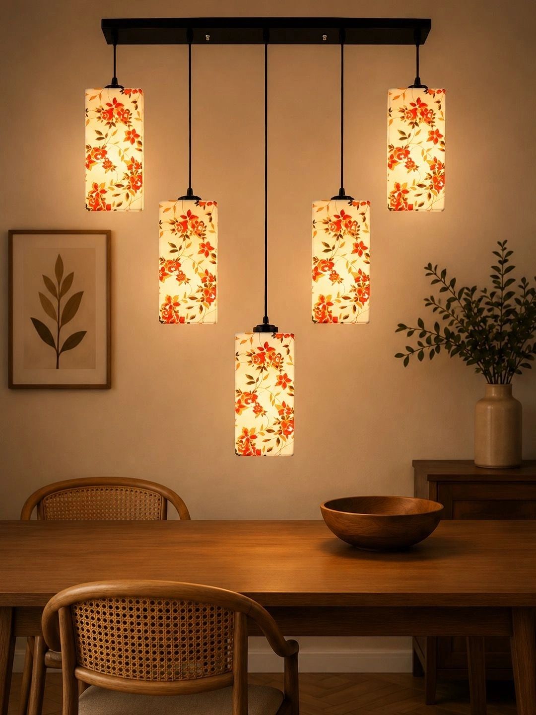 Myntra Elegant Homes Multicoloured Printed Traditional Ceiling Lamp-picture-15