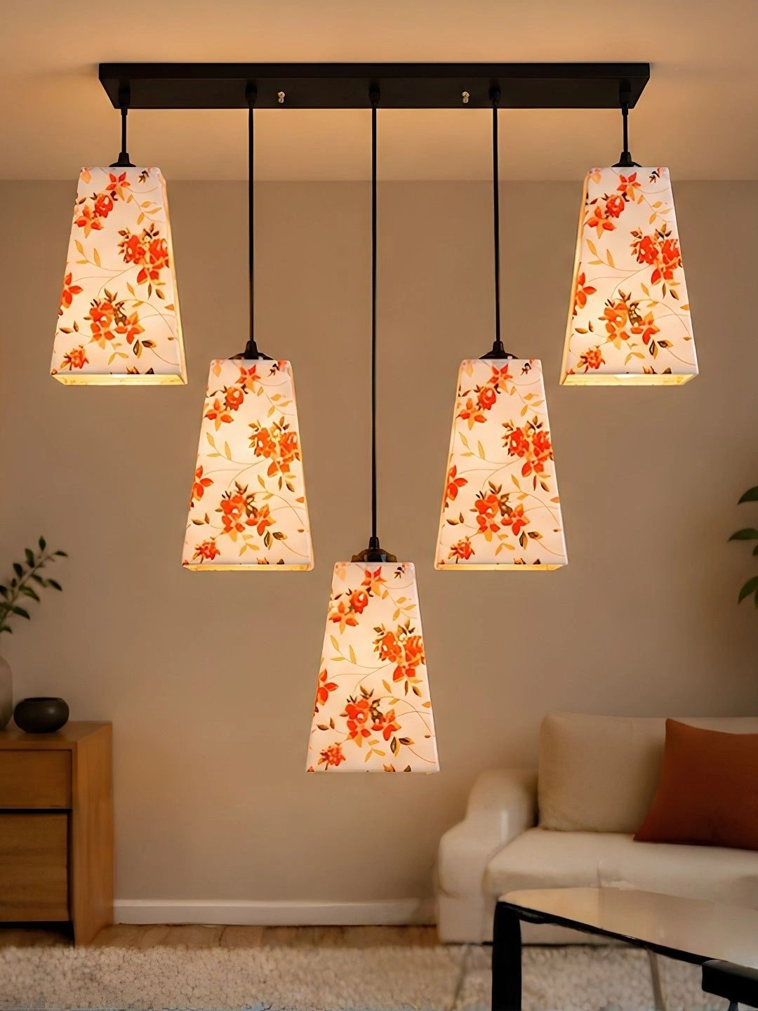 Myntra Elegant Homes Multicoloured Printed Ceiling Lamp-picture-37