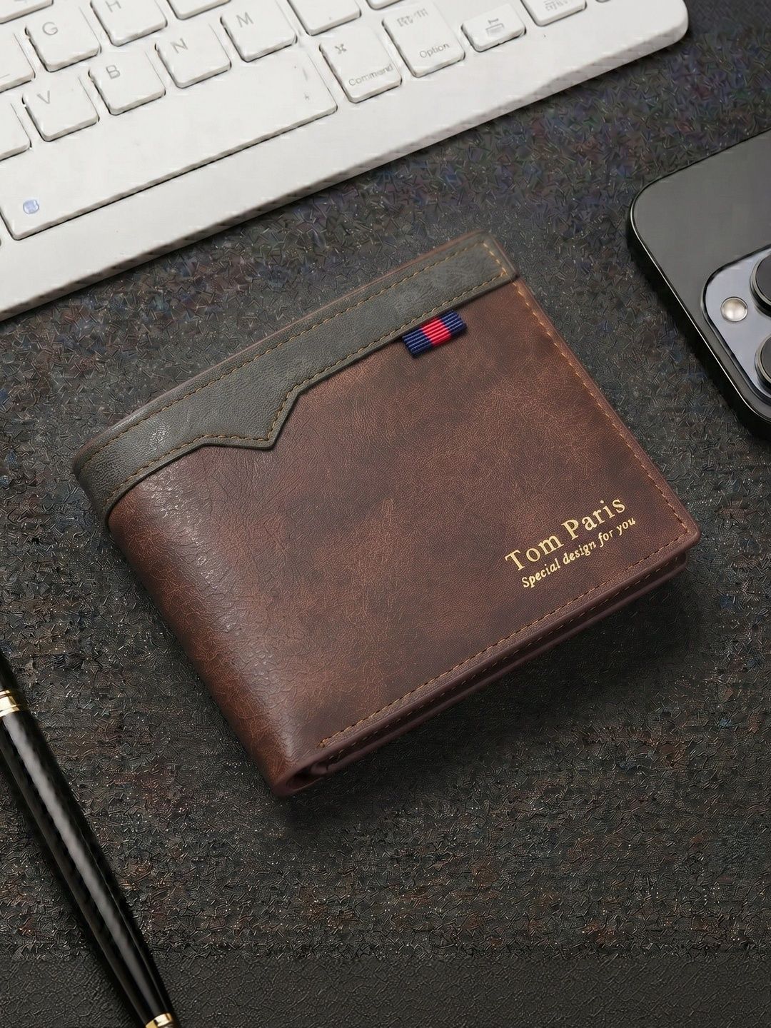 TomParis Men Textured PU Two Fold Wallet-picture-37