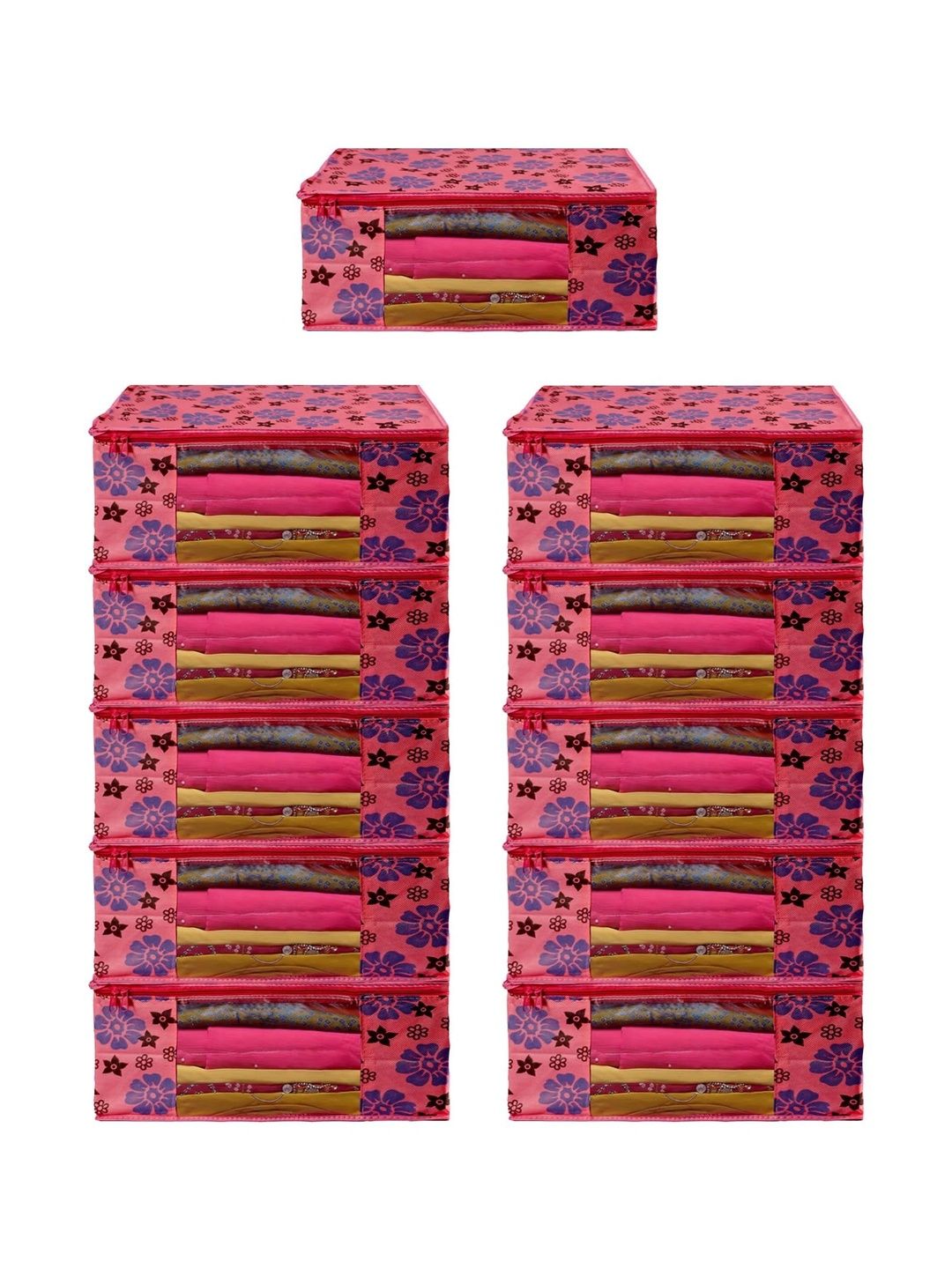 AARON INC Pink Set of 6 Reusable Multi-Utility Organisers-picture-49