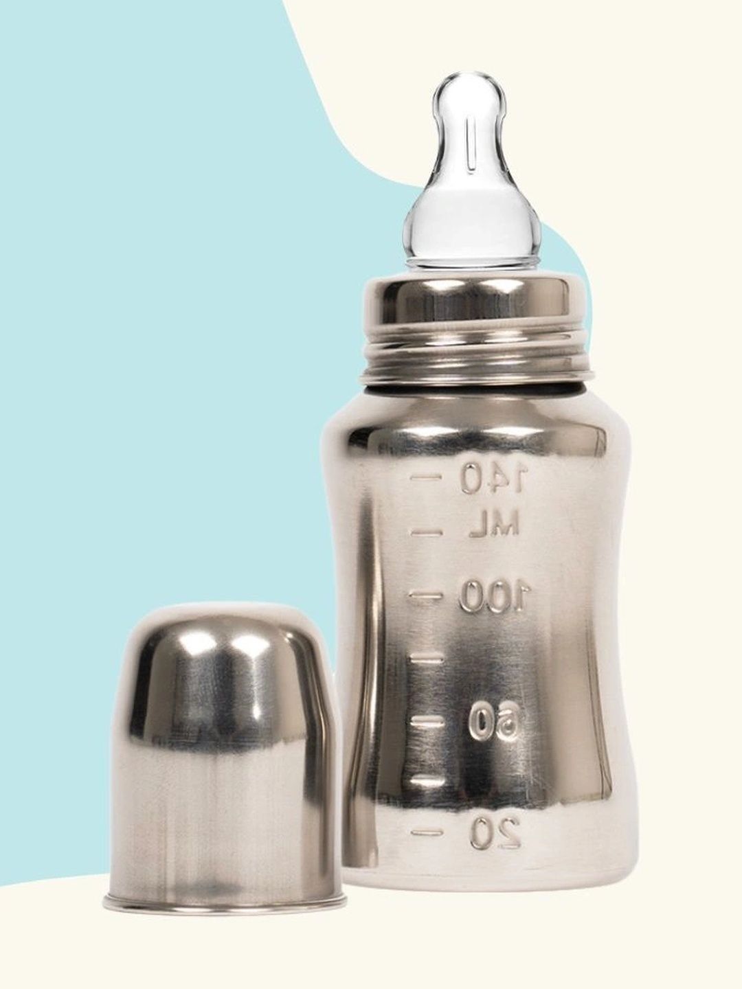 Voik Infants Stainless Steel Feeding Bottles 140ml-picture-43
