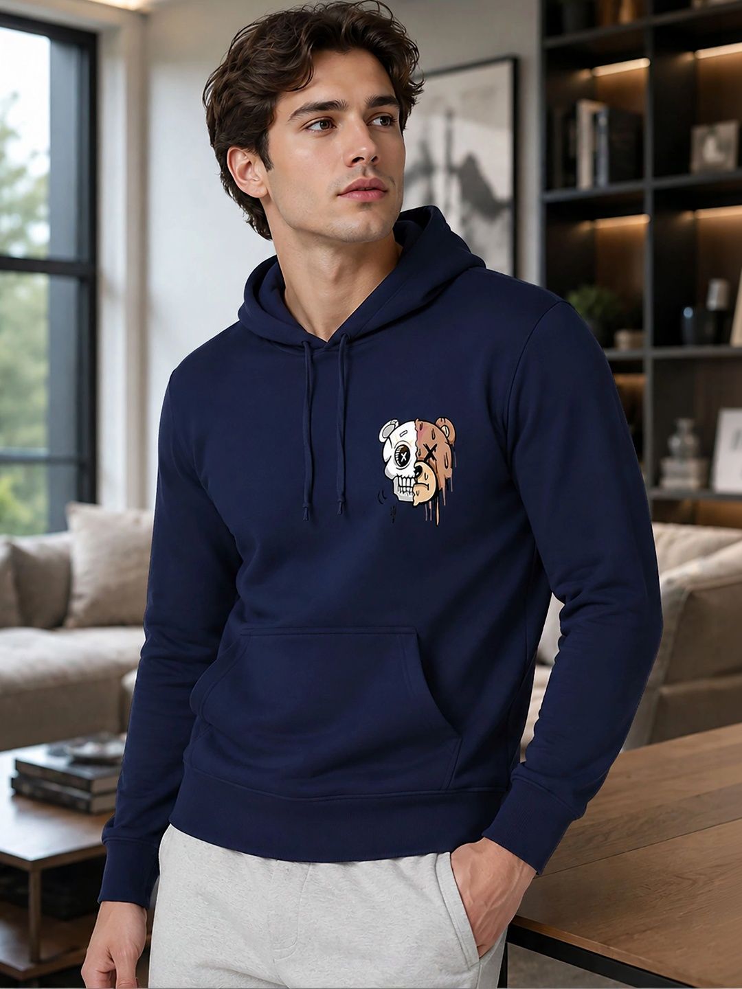 ATIGIANO Men Printed Hooded Sweatshirt-picture-19