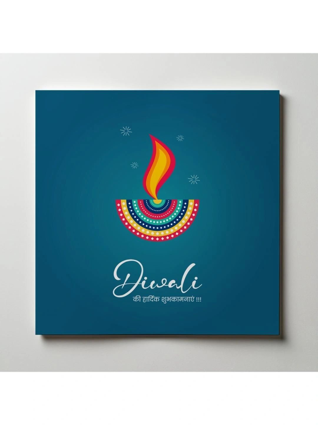 ARTOLIC Blue & Red Happy Diwali Self Adhesive Wall Sticker-picture-16