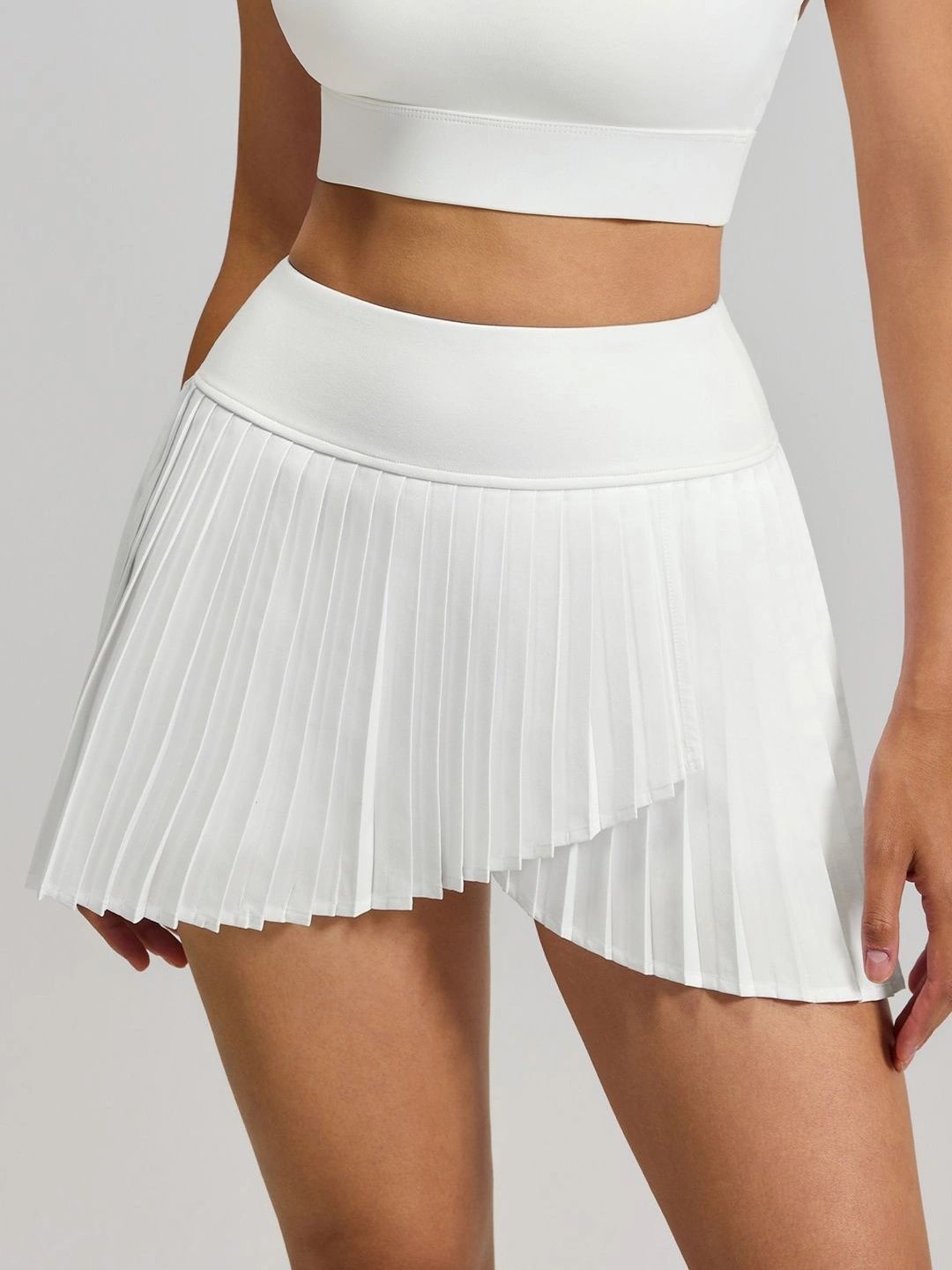 StyleCast Flex Women Synthetic Leather Accordion Pleated Mini A-Line Skirt-picture-14