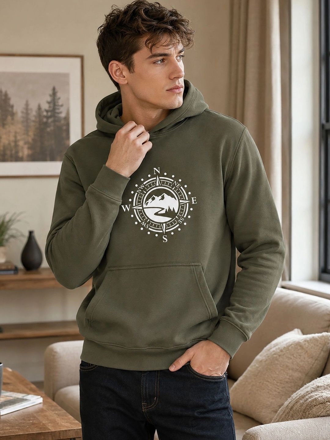 SZN Men Printed Hooded Sweatshirt-picture-34