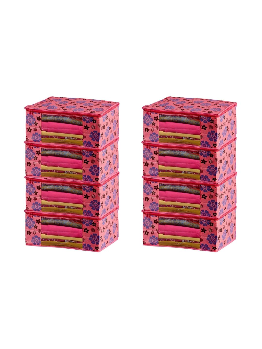 ANKIT INTERNATIONAL Pink Set of 6 Reusable Multi-Utility Organisers-picture-39