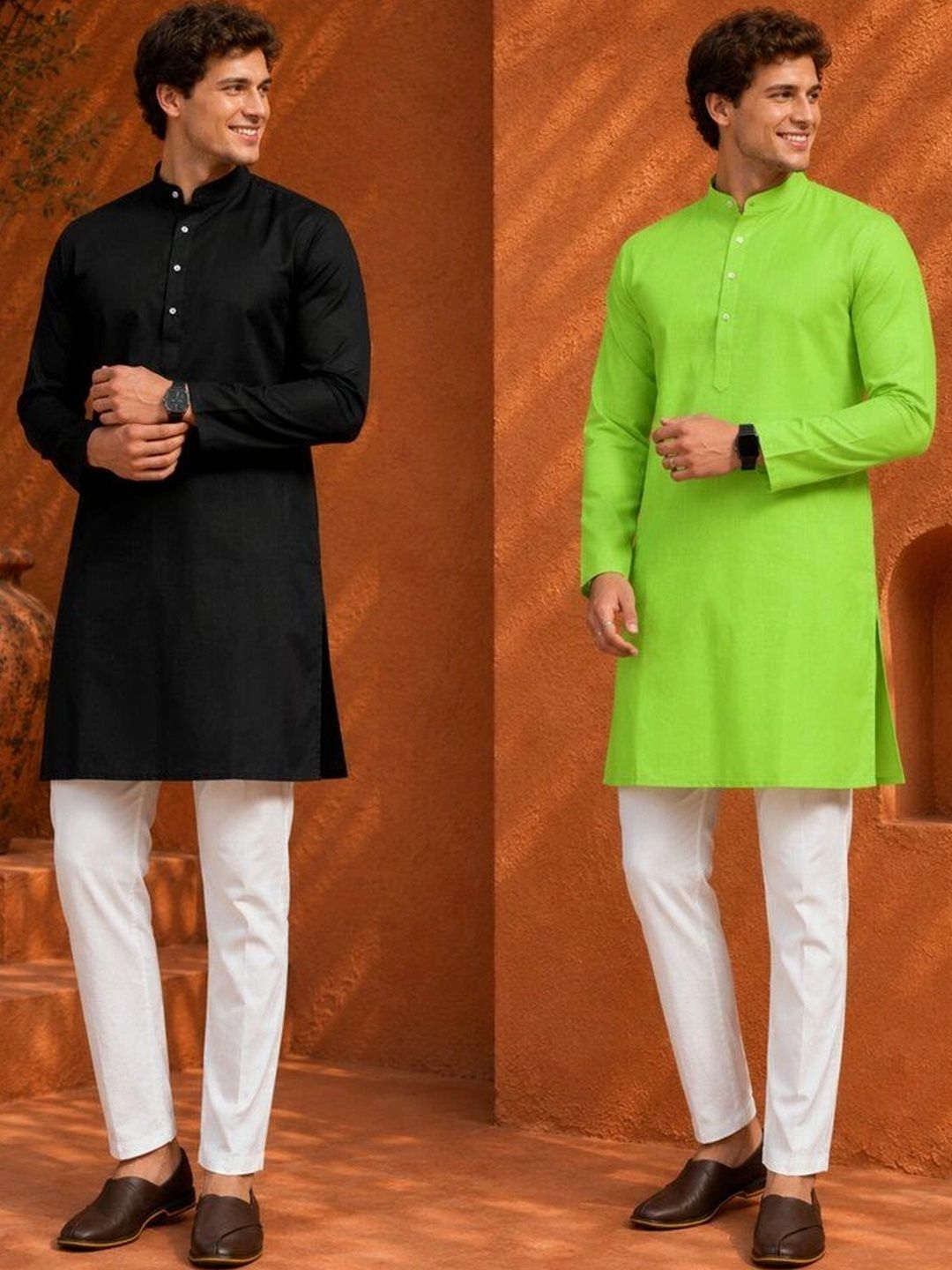 VS MALL Men Pack Of 2 Solid Kurtas-picture-53