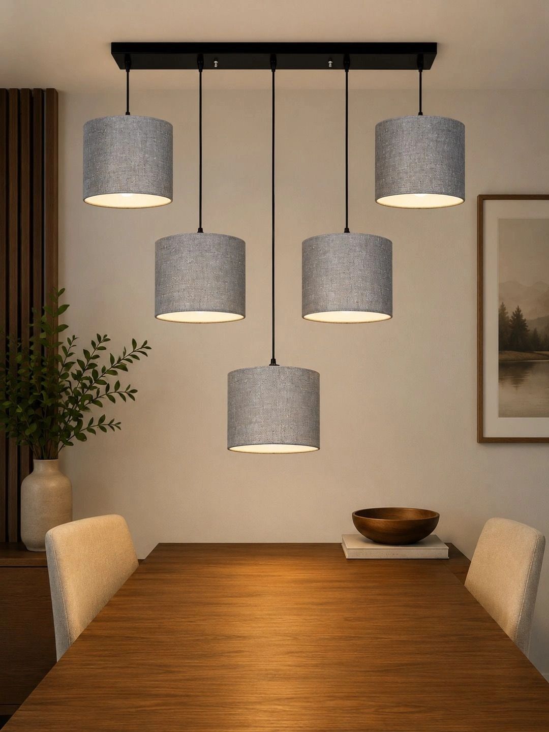Myntra Elegant Homes Grey Textured Contemporary Ceiling Lamp-picture-21