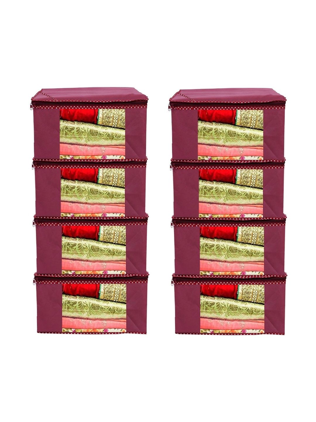 AARON INC Maroon Set of 6 Reusable Multi-Utility Organisers-picture-2