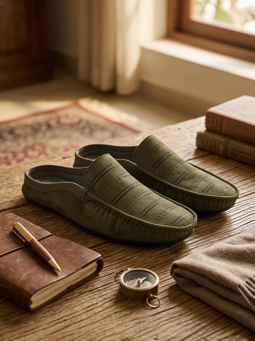 Mast & Harbour Men Perforations Suede Mules-picture-11