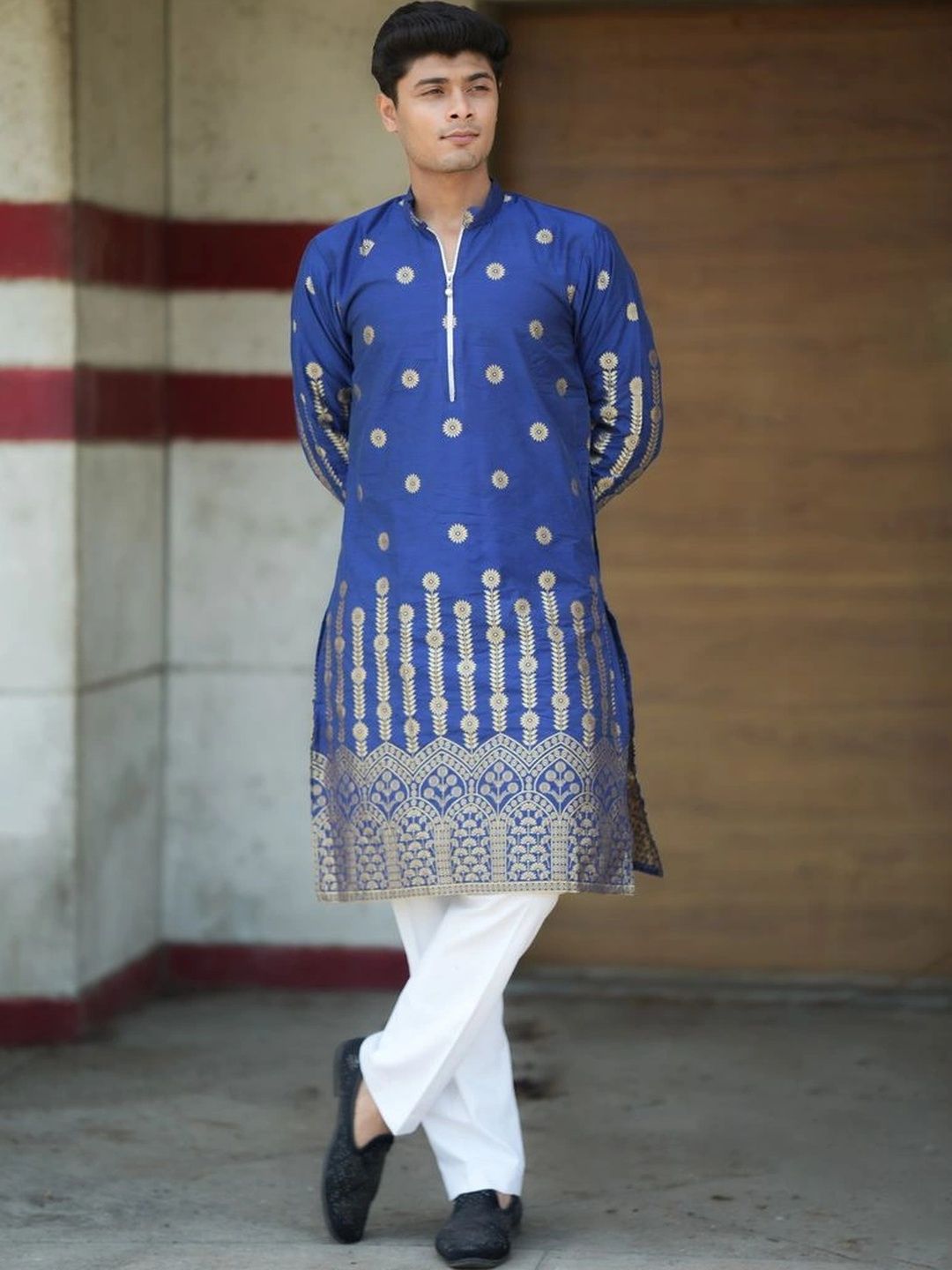 House Of Sanskruti Men Jacquard Kurta-picture-23
