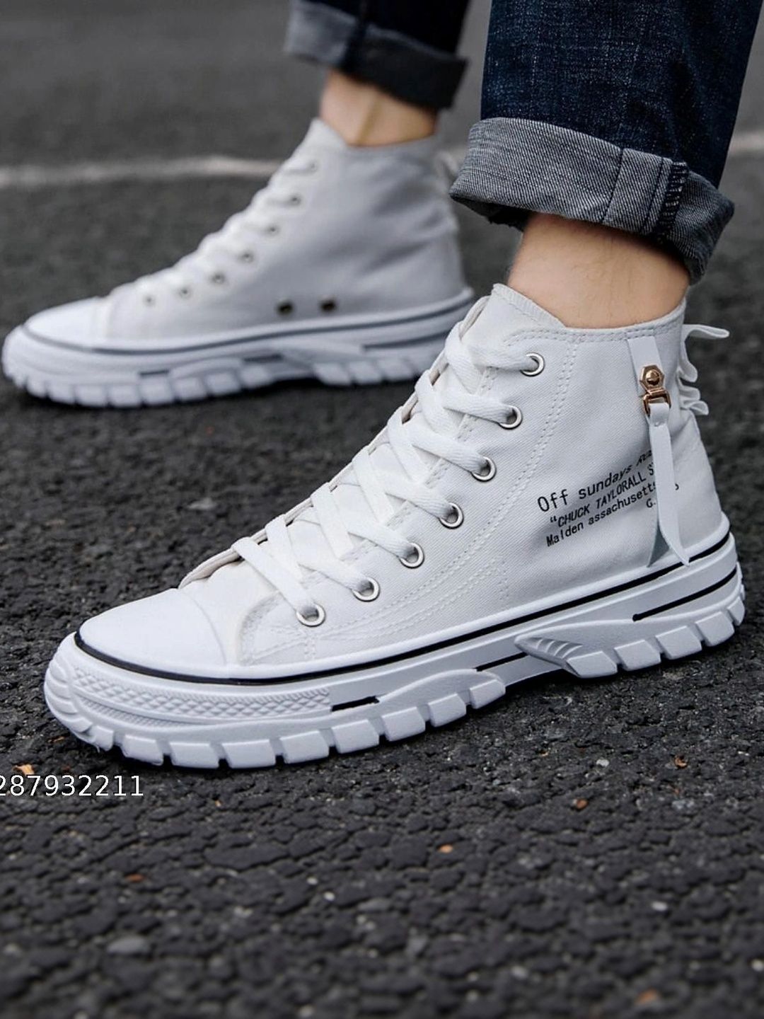 Robbie Jones Men PU High-Top Sneakers-picture-45