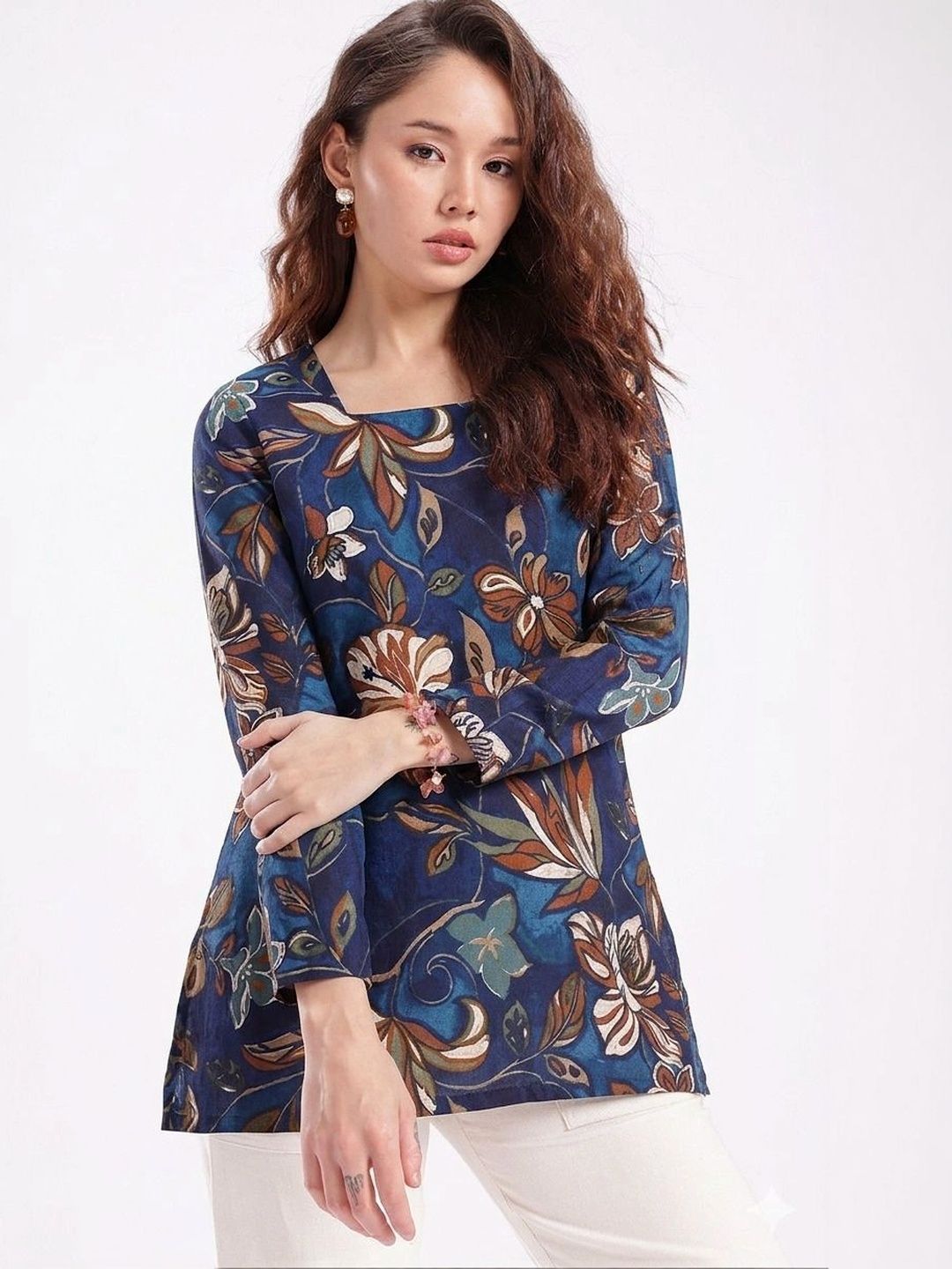 FANESHMA Floral Print Cotton Top-picture-28