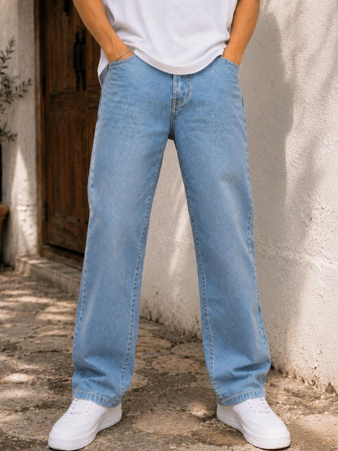 DENIM LIFE Men Classic Straight Fit Mid-Rise Stretchable Jeans-picture-47
