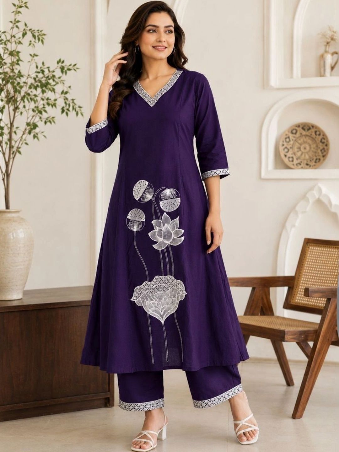 ROYALICA Floral Print A-Line Maxi Dress-image-26