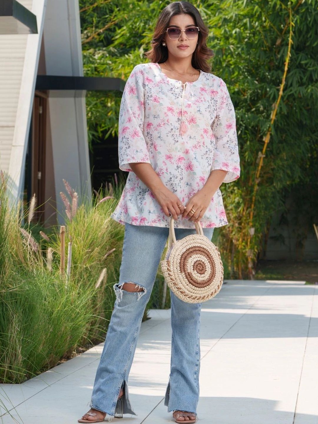 Sangria Floral Printed Kurti-picture-40