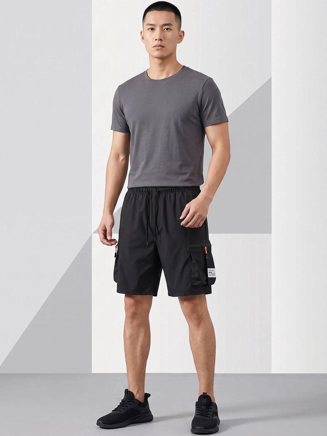 Suo Men Training or Gym Cargo Shorts-picture-26