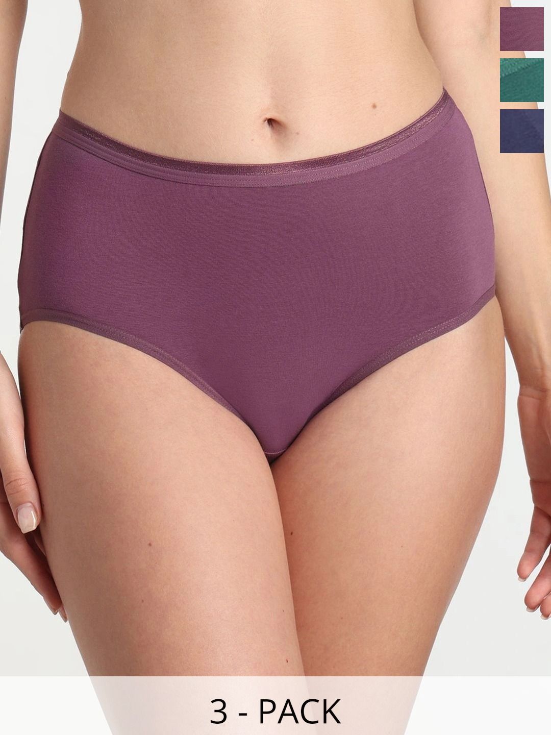 Wacoal Women Pack of 3 Assorted Cotton Basic Briefs-picture-1
