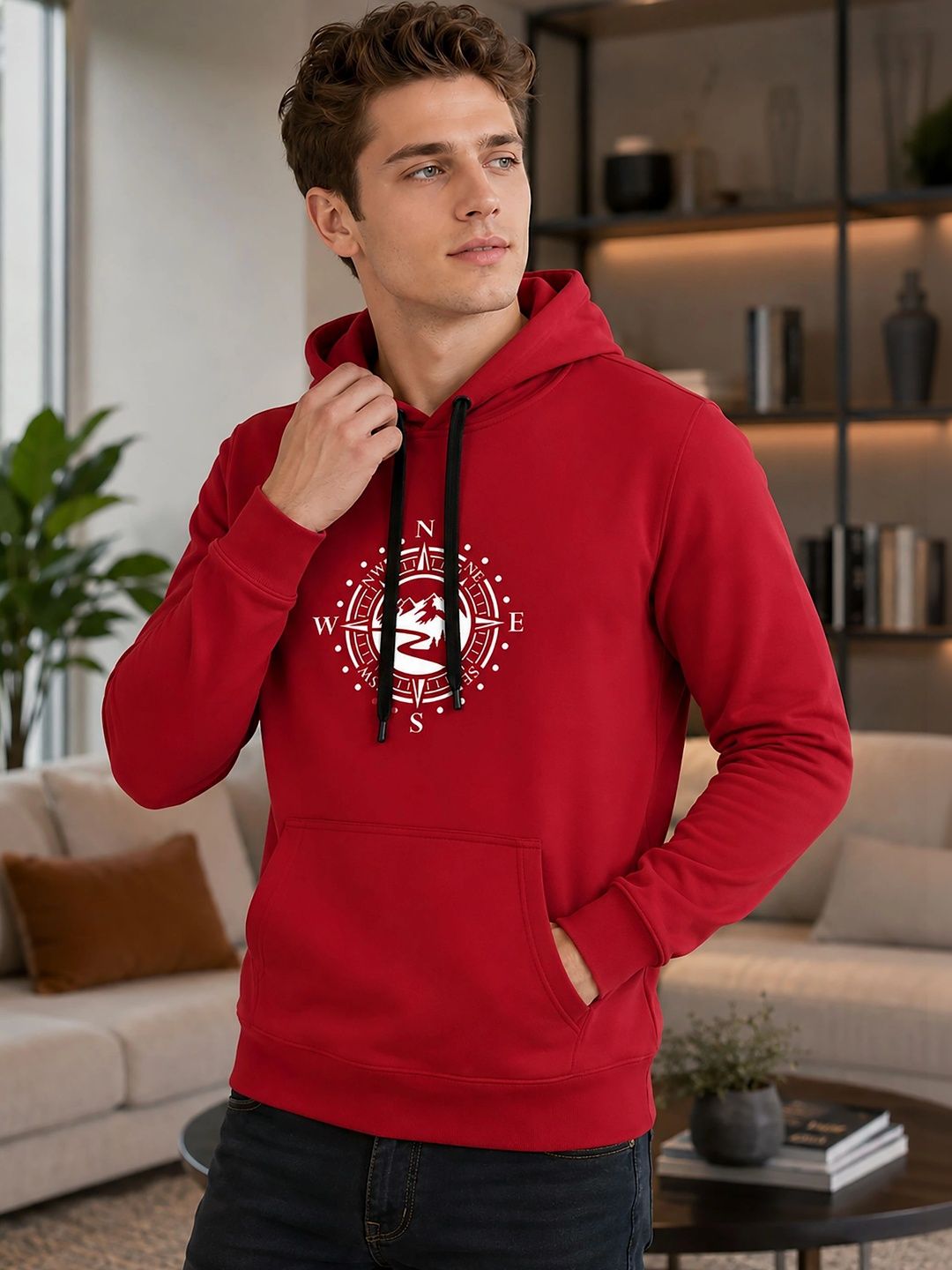 SZN Men Printed Hooded Sweatshirt-picture-30