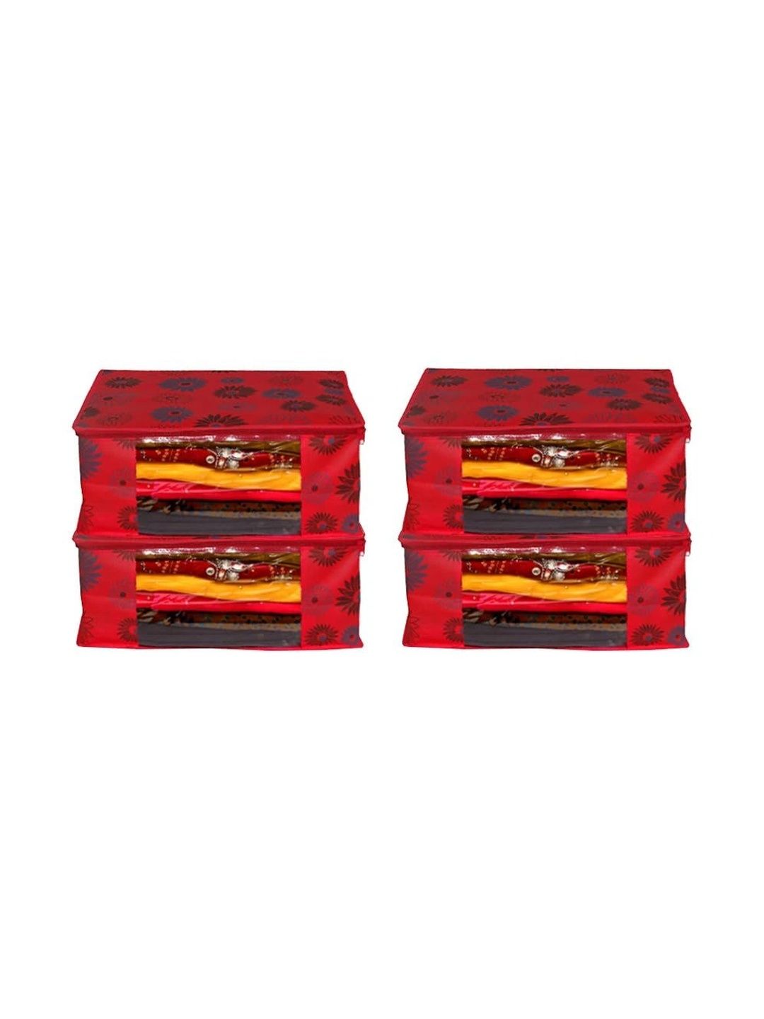 AARON INC Red Set of 4 Reusable Multi-Utility Organisers-picture-20