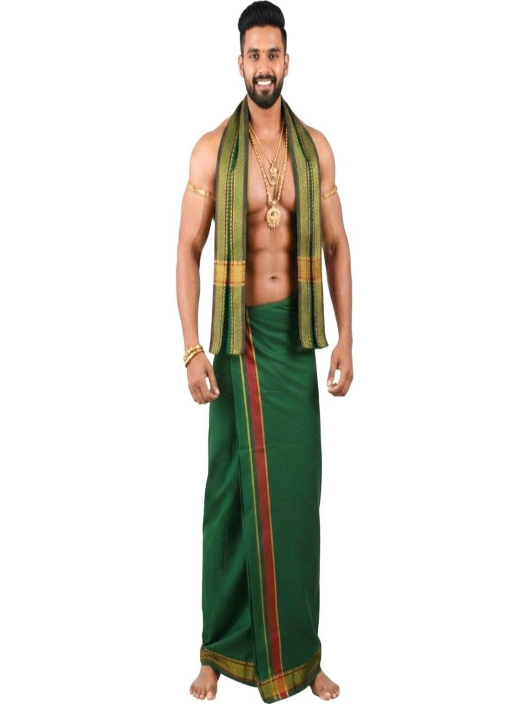 Sharan Elegance Men Striped Cotton Dhoti Dhotis-picture-24