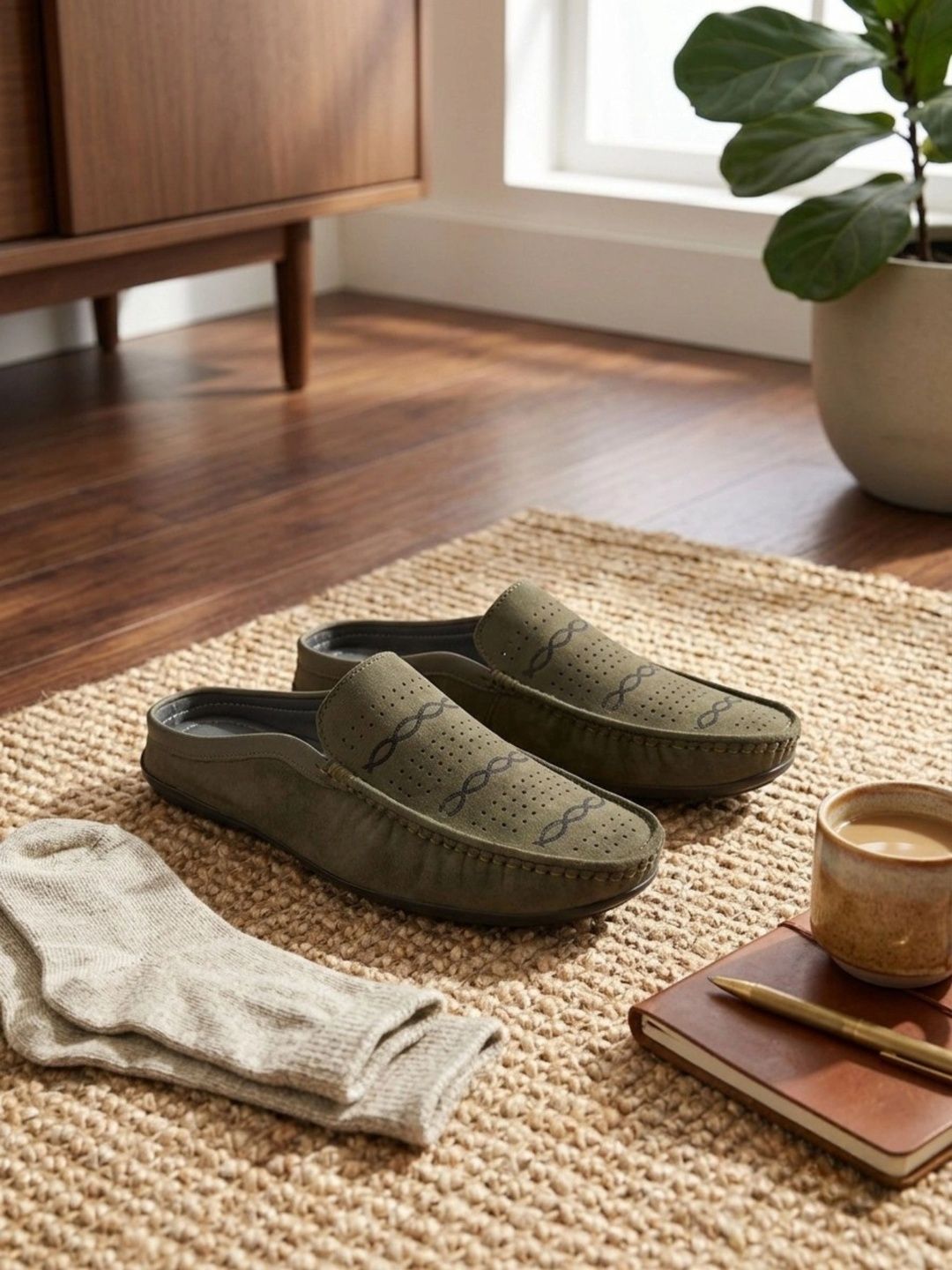 Killer Men Perforations Suede Mules-picture-38