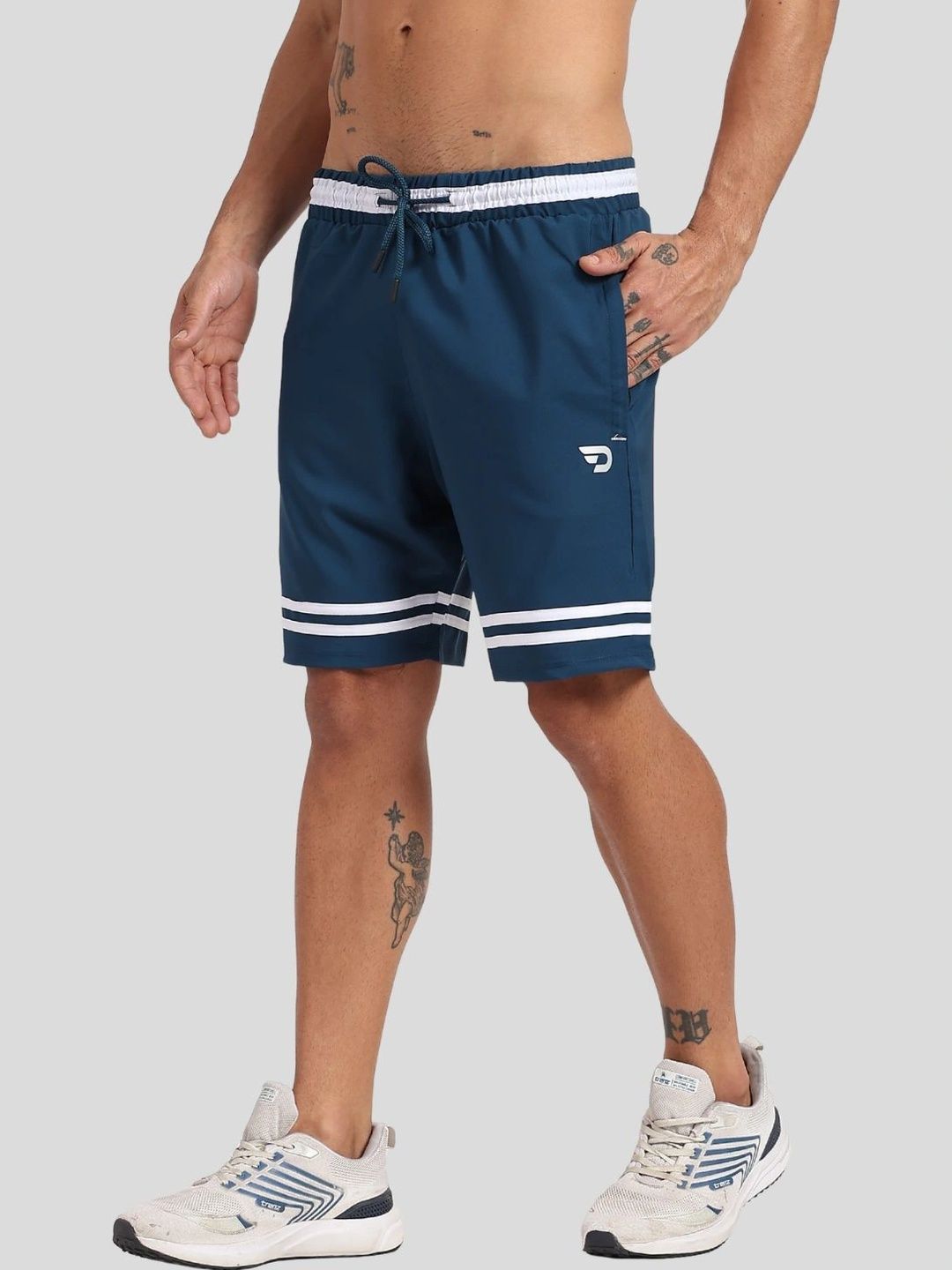 Denmonk Men Colourblocked Training or Gym Sports Shorts with Technology-picture-13