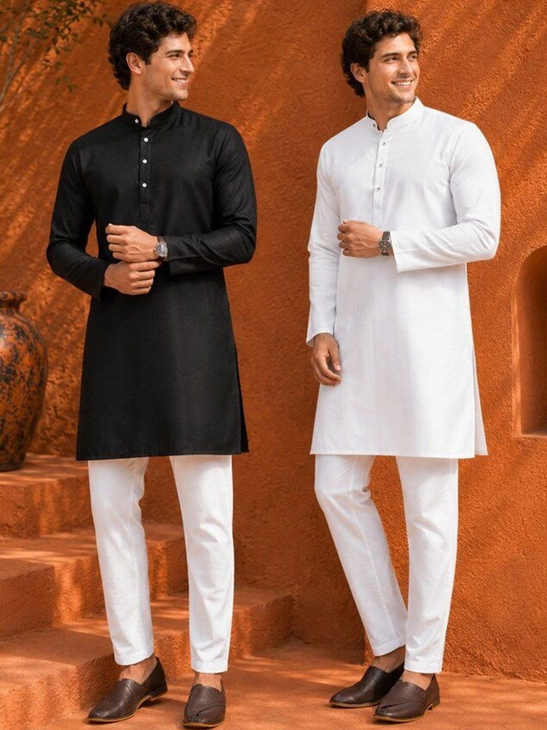 VS MALL Men Pack Of 2 Solid Kurtas-picture-14