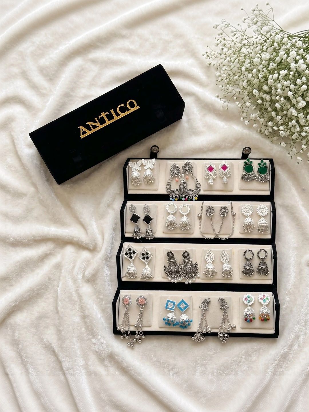 Anouk Geometric Jhumkas Earrings-image-45