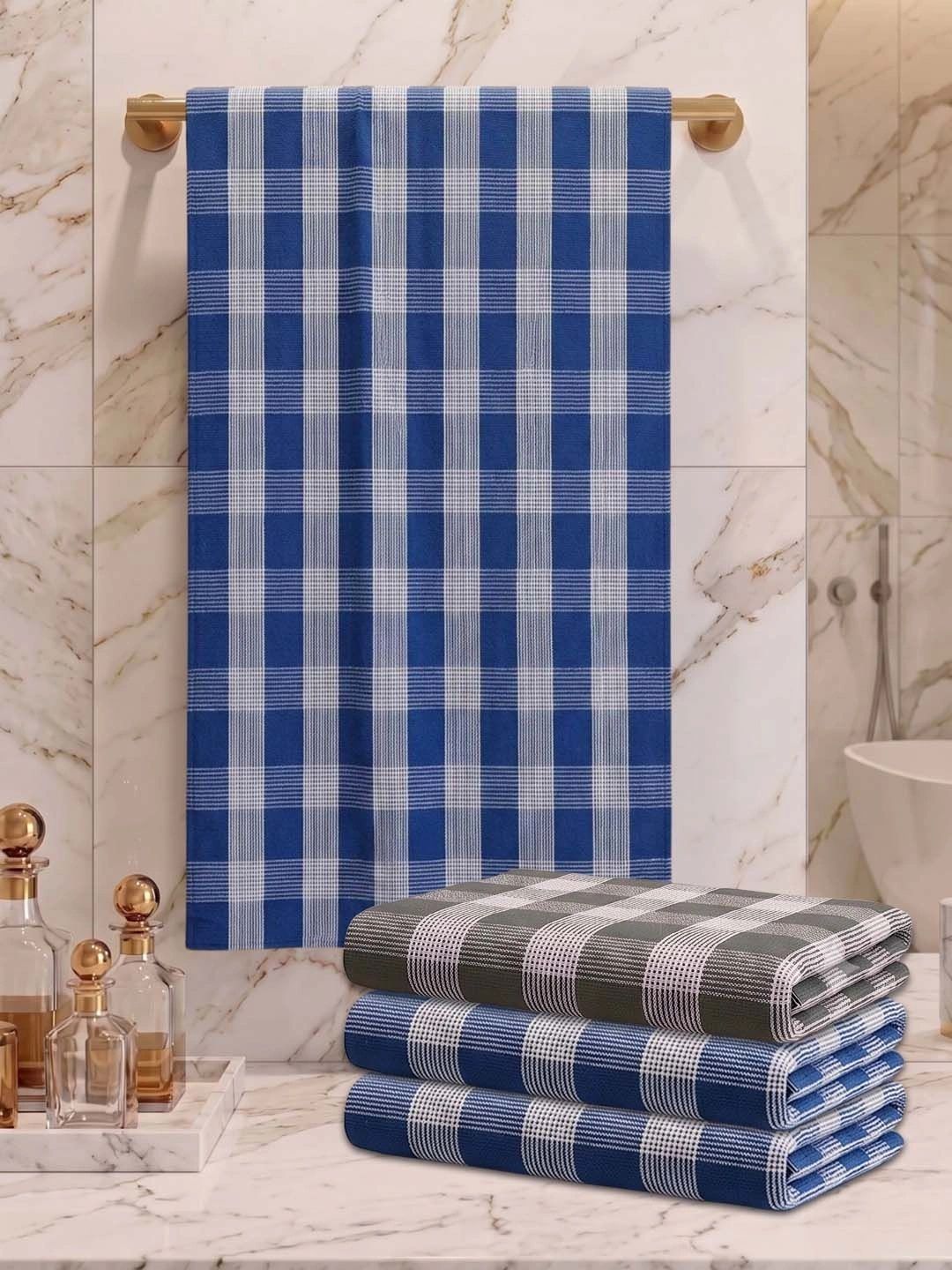 Athom Living Multicoloured 4 Printed Cotton 225 GSM Bath Towel-picture-14