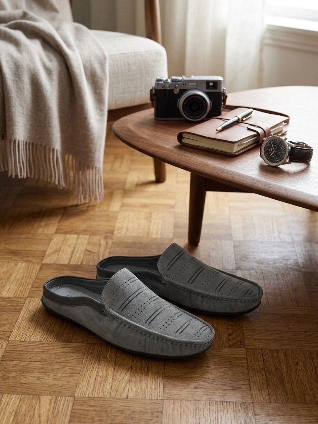 Mast & Harbour Men Perforations Suede Mules-picture-47