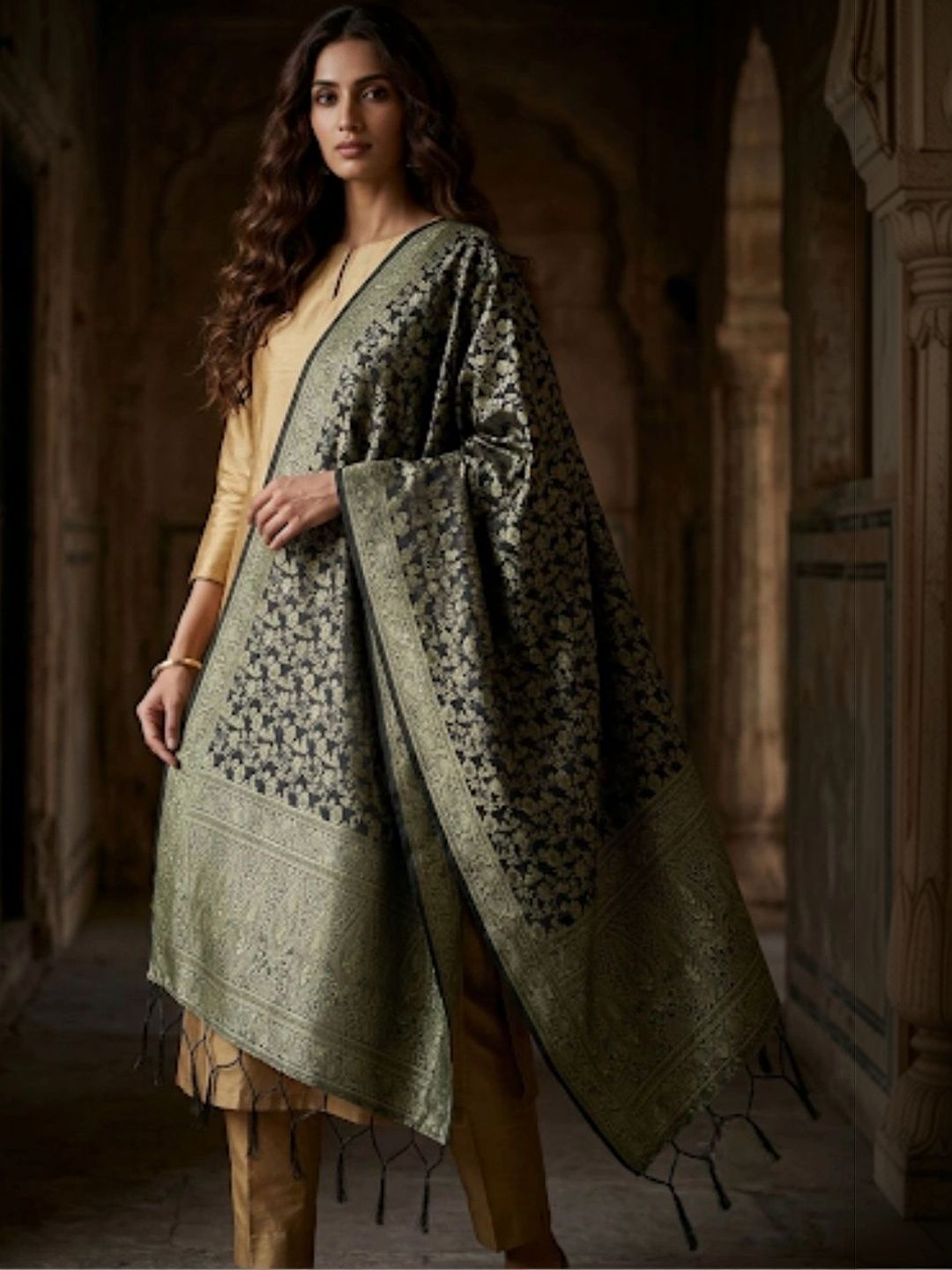 Dupatta Bazaar Woven Design Dupatta with Zari-image-22