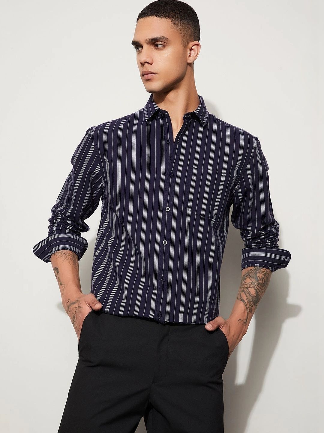 CODE by Lifestyle Men Striped Casual Shirt-picture-35