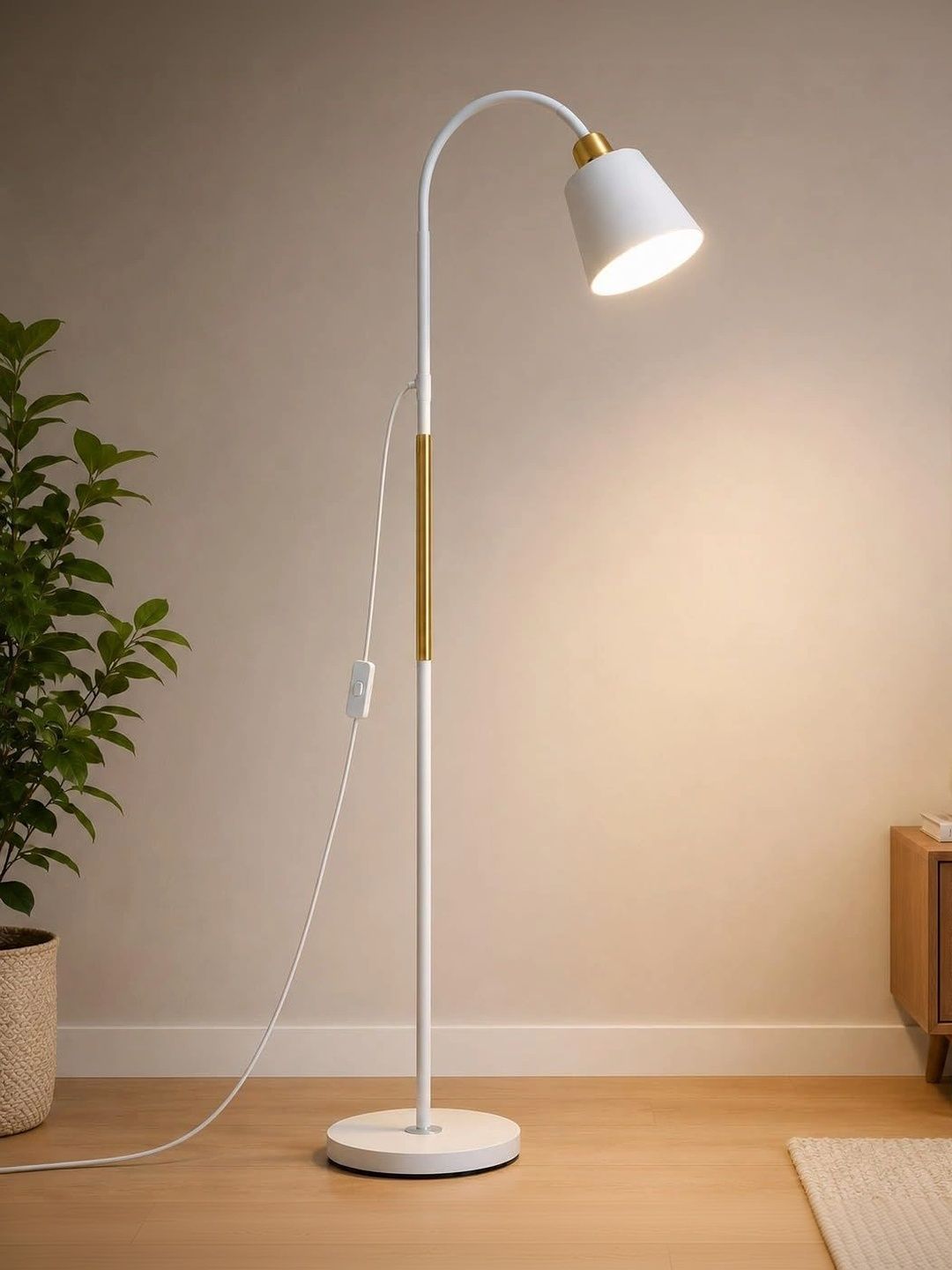XERGY White Metal Cylinder Floor Lamps-picture-18