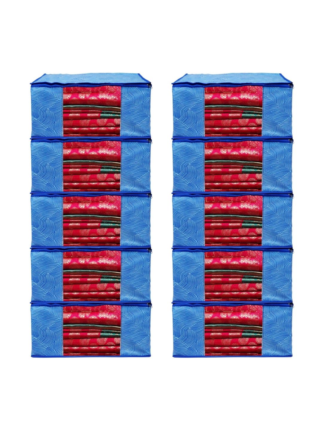 ANKIT INTERNATIONAL Blue Set of 6 Reusable Multi-Utility Organisers-picture-27