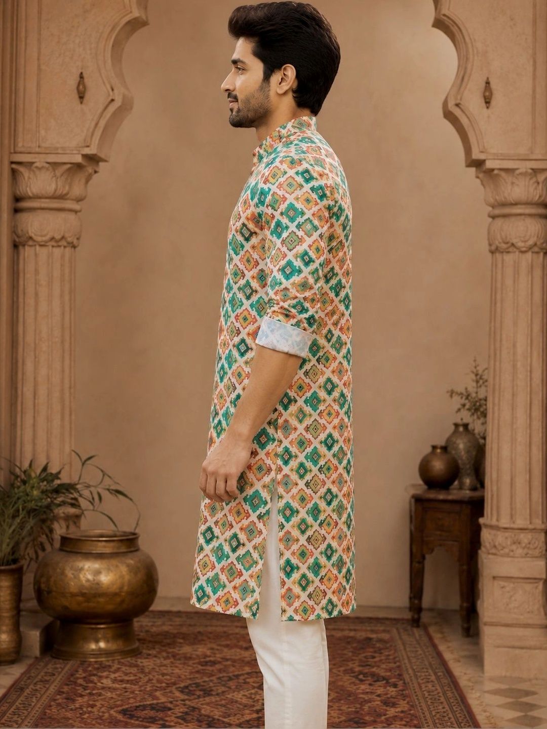 FUBAR Men Geometric Printed Kurta-picture-32