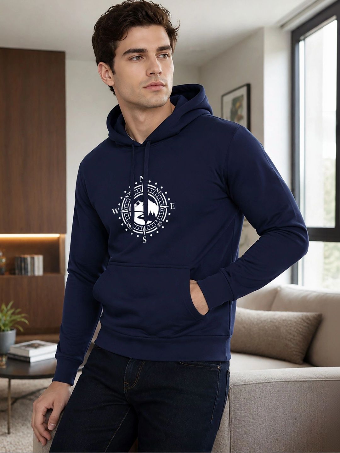 MaverIQ Men Printed Hooded Sweatshirt-picture-13