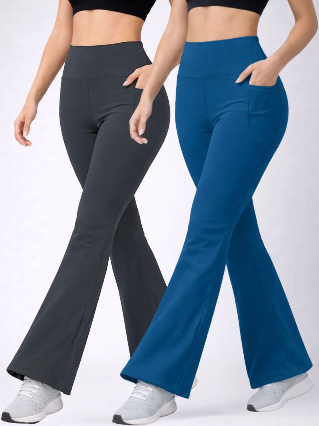 POOJARAN SAREE Pack Of 2 Running Ankle Length Tights-picture-14