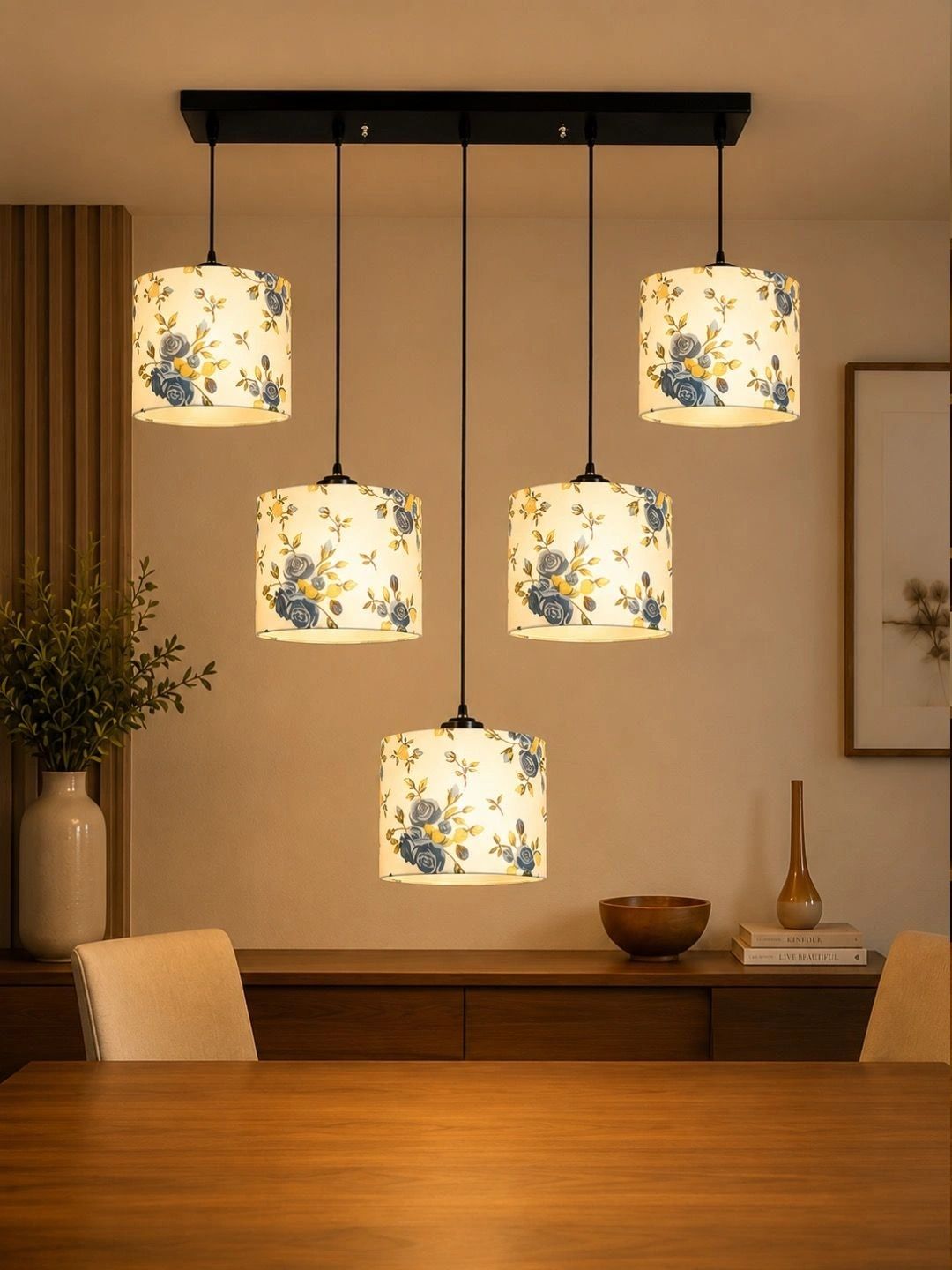 Myntra Elegant Homes Multicoloured Printed Ceiling Lamp-picture-36