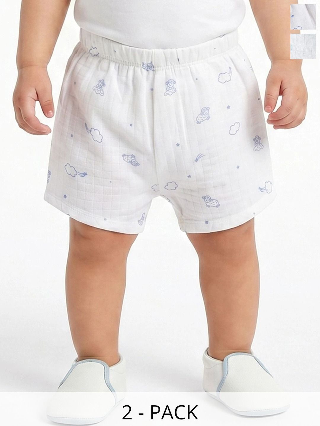 MINI KLUB Boys Pack Of 2 Printed Cotton Shorts-picture-25