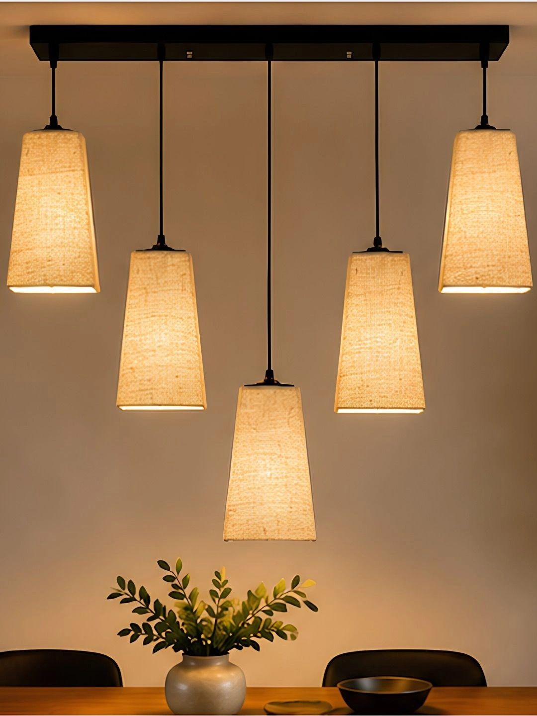 Myntra Elegant Homes Beige Textured Contemporary Ceiling Lamp-picture-56