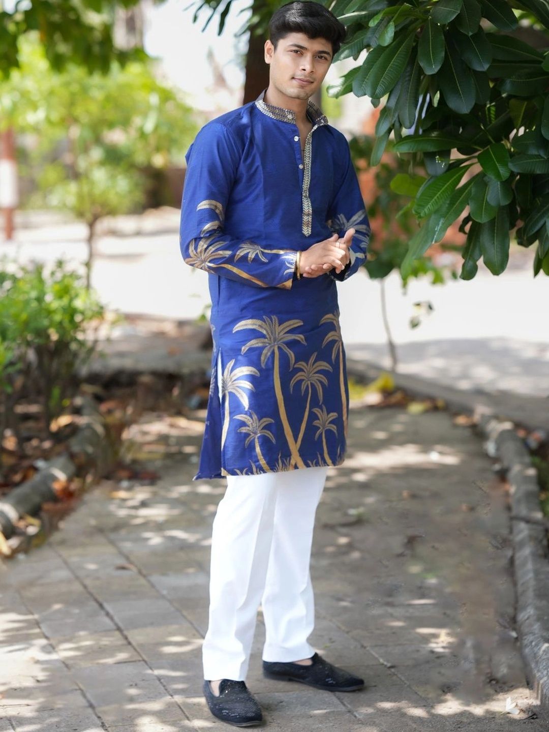 House Of Sanskruti Men Ethnic Motifs Printed Jacquard Kurta-picture-37