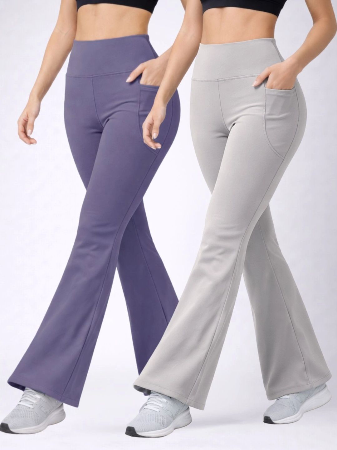 POOJARAN SAREE Pack Of 2 Running Ankle Length Tights-picture-11
