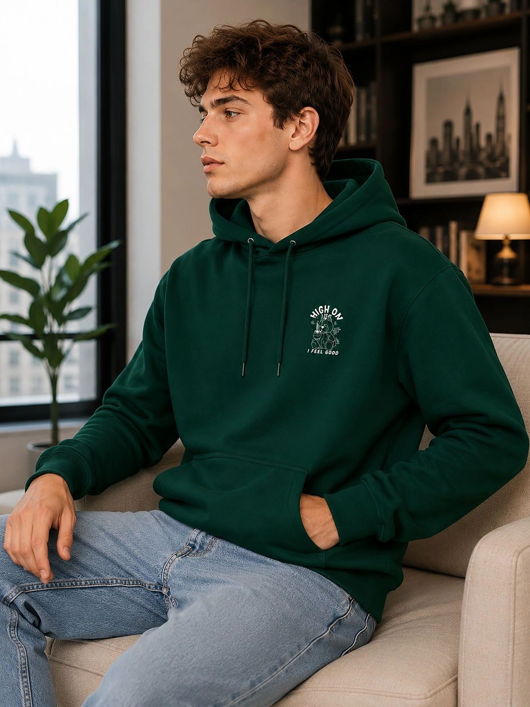 THE BEETEL HOUSE Men Printed Hooded Oversized Sweatshirt-picture-33