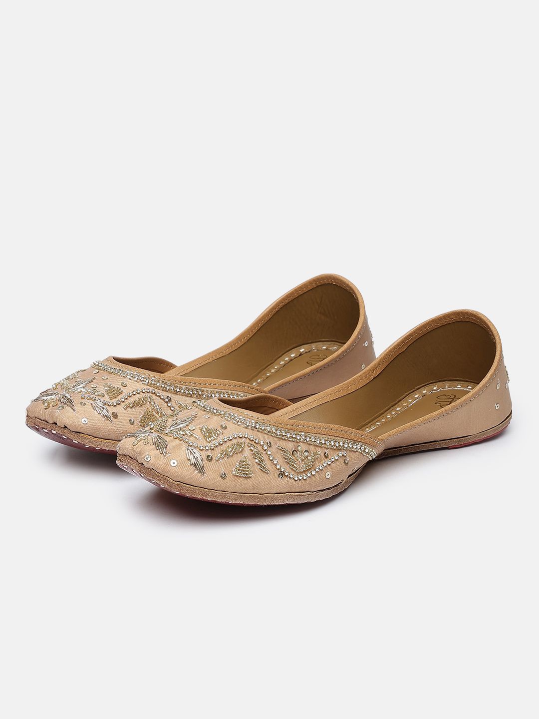 House of Pataudi Women Embellished Ethnic Mojaris Flats-picture-31